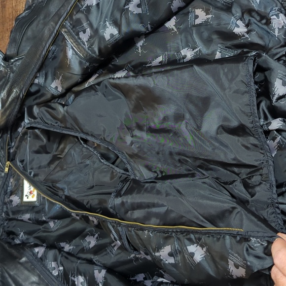 Walt Disney World Leather Jacket 30th Anniversary Vintage 90s Size XXL in Black - Picture 10 of 12